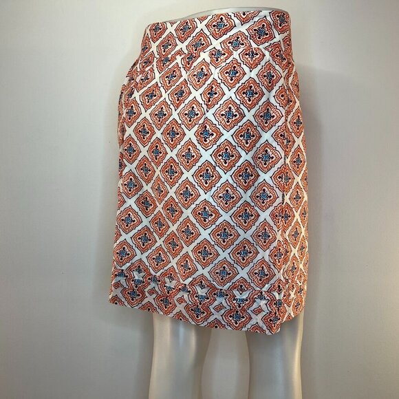 ANN TAYLOR LOFT Petites Women's White Patterned Light Skirt - Size 4P - NWT - Picture 3 of 4